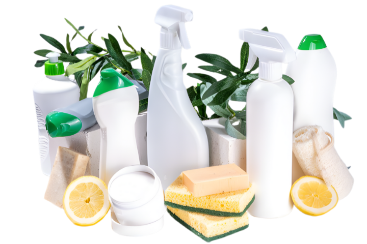 detergents with plant and sponges